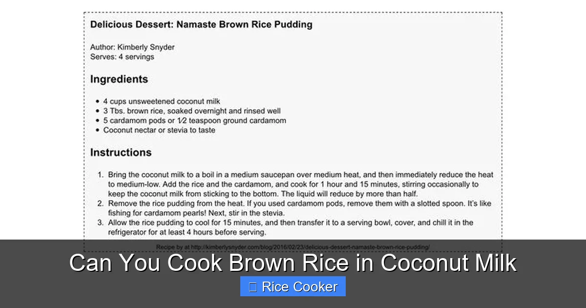 Can You Cook Brown Rice in Coconut Milk