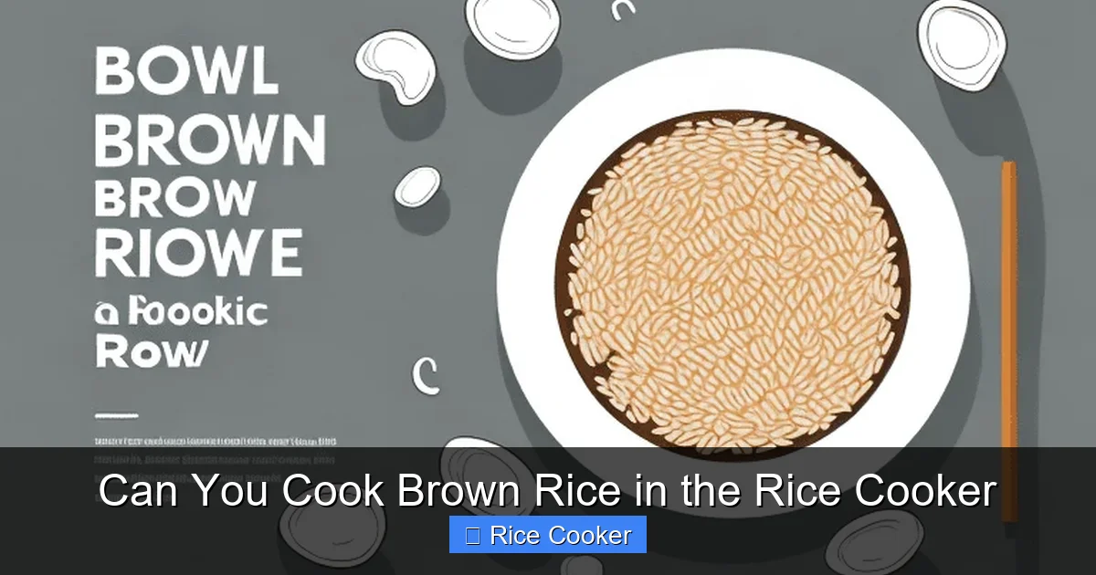 Can You Cook Brown Rice in the Rice Cooker