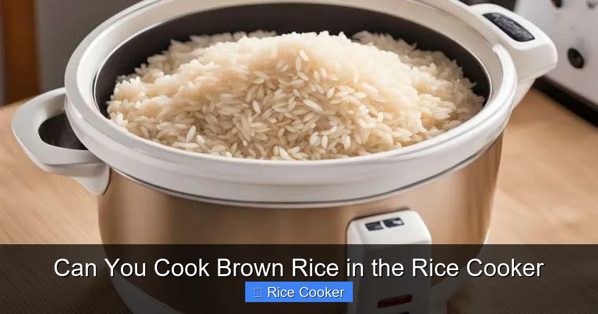 Can You Cook Brown Rice in the Rice Cooker