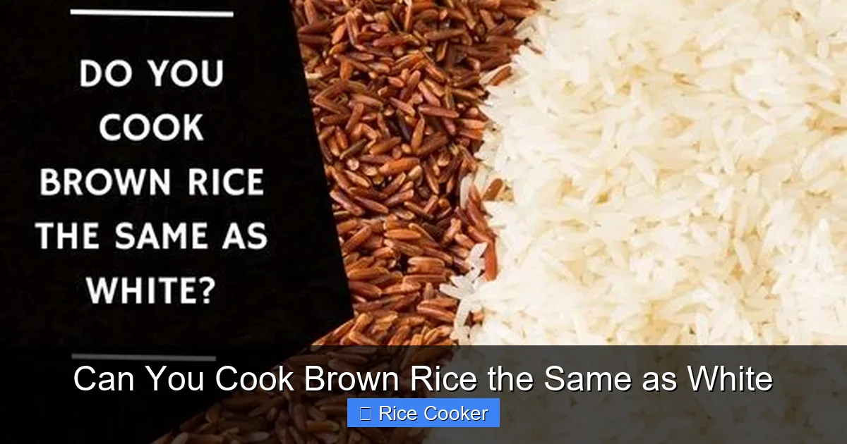 Can You Cook Brown Rice the Same as White