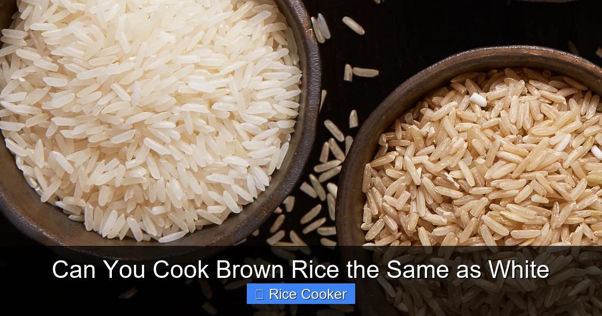 Can You Cook Brown Rice the Same as White