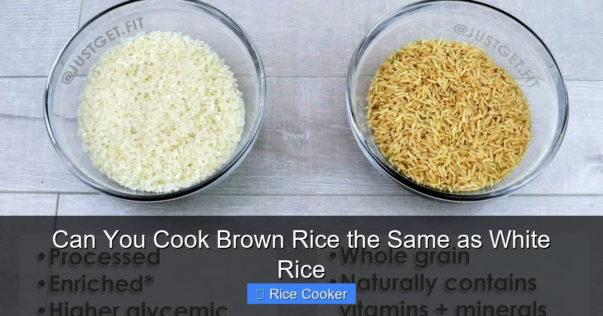 Can You Cook Brown Rice the Same as White Rice