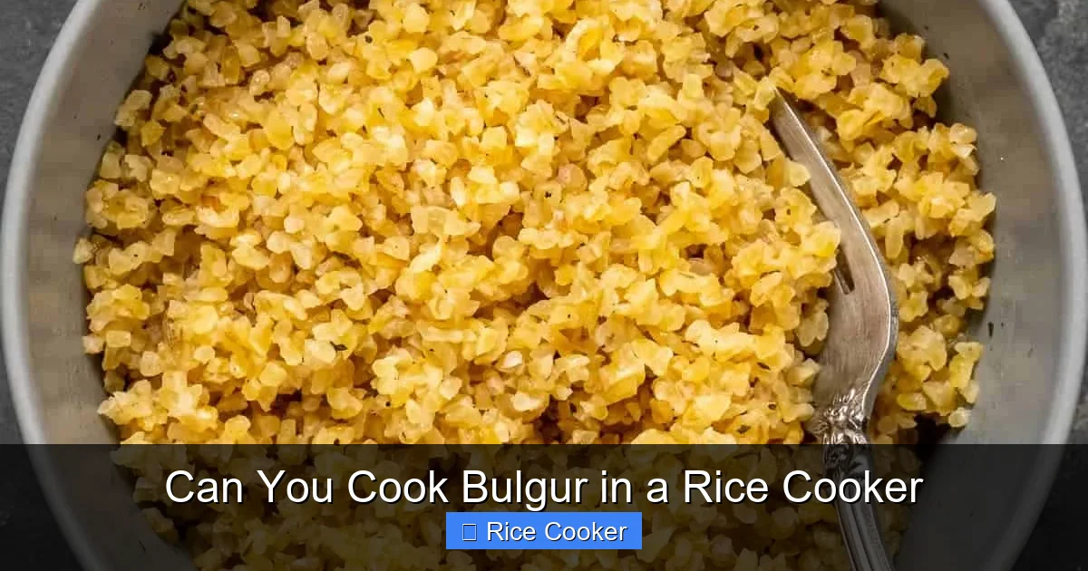 Can You Cook Bulgur in a Rice Cooker