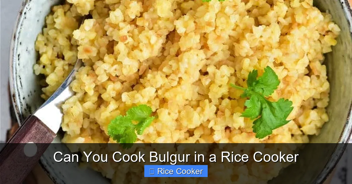 Can You Cook Bulgur in a Rice Cooker