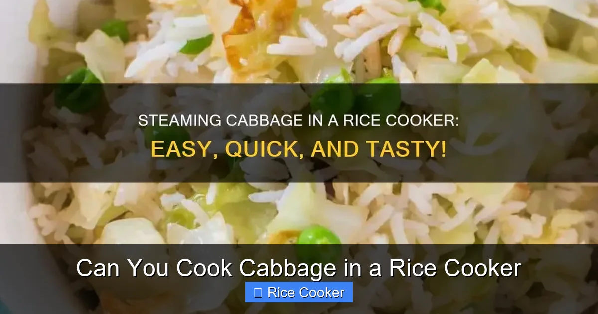 Can You Cook Cabbage in a Rice Cooker