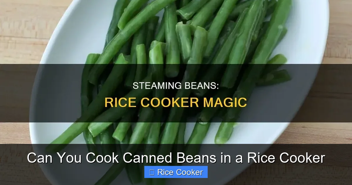 Can You Cook Canned Beans in a Rice Cooker