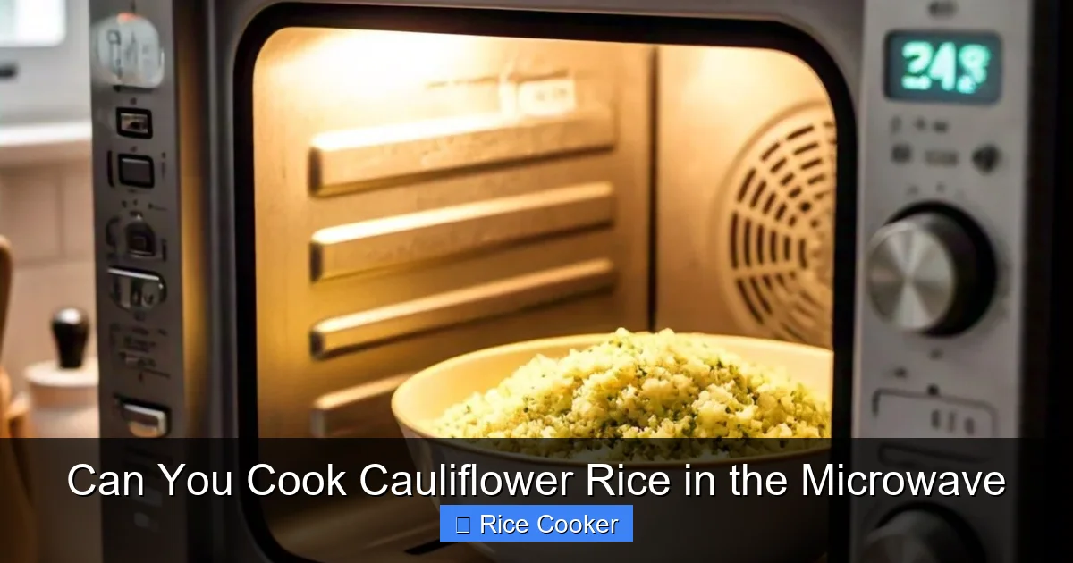 Can You Cook Cauliflower Rice in the Microwave