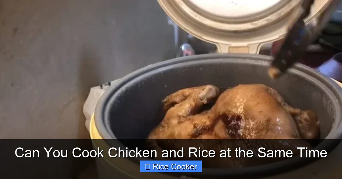 Can You Cook Chicken and Rice at the Same Time
