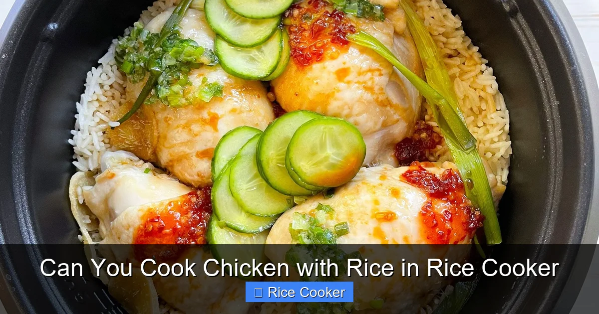 Can You Cook Chicken with Rice in Rice Cooker