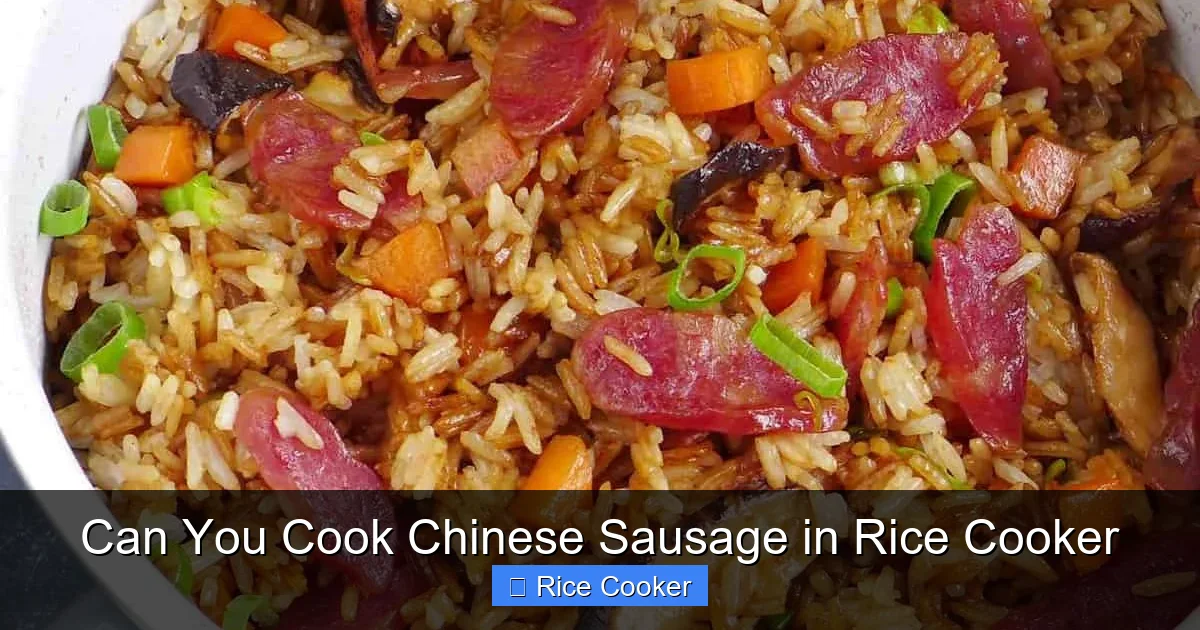 Can You Cook Chinese Sausage in Rice Cooker