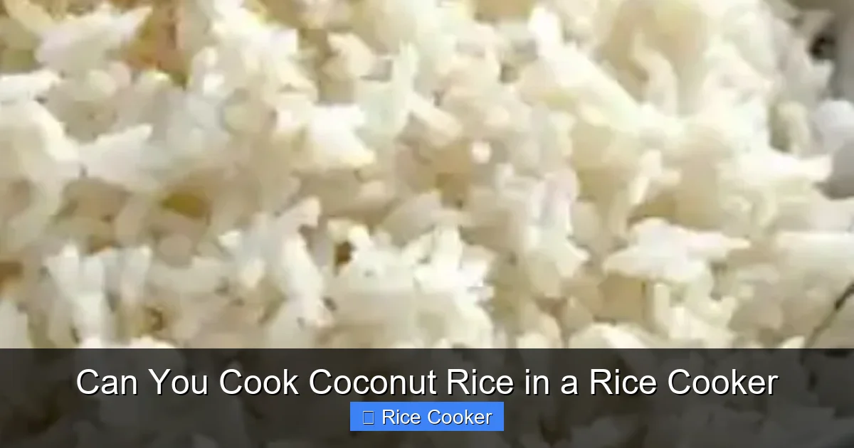 Can You Cook Coconut Rice in a Rice Cooker