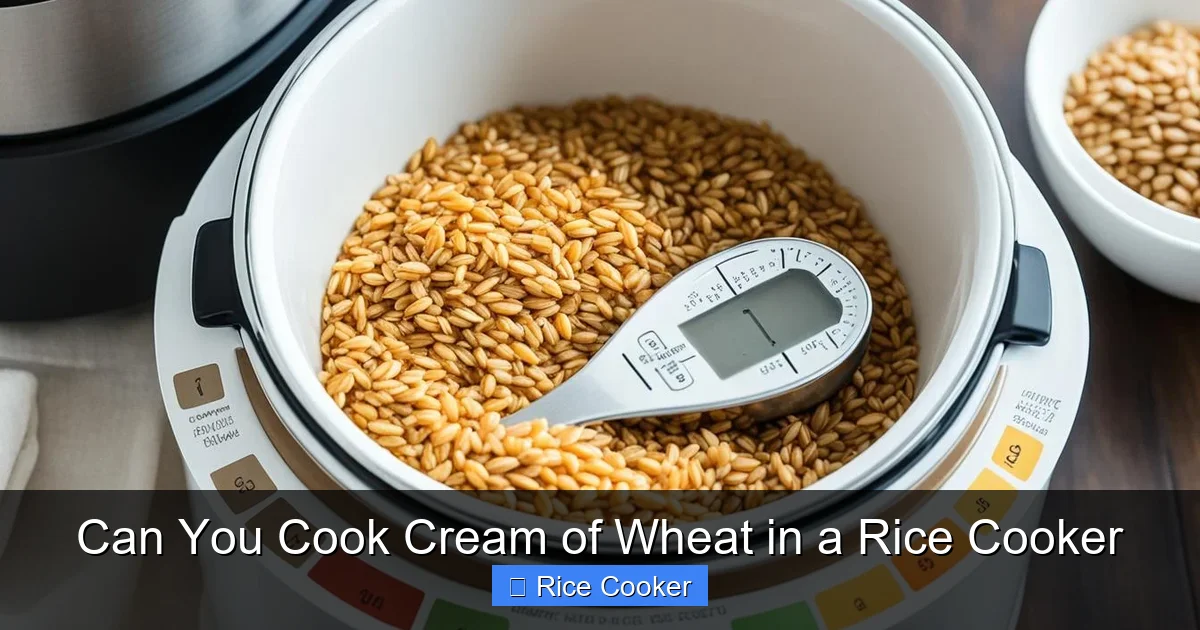 Can You Cook Cream of Wheat in a Rice Cooker