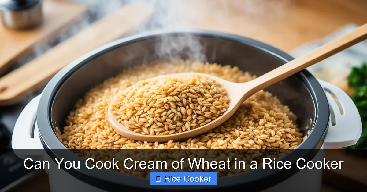 Can You Cook Cream of Wheat in a Rice Cooker