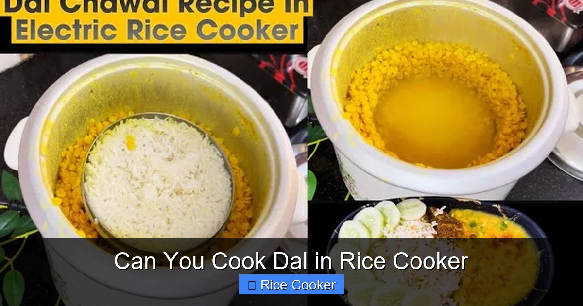 Can You Cook Dal in Rice Cooker