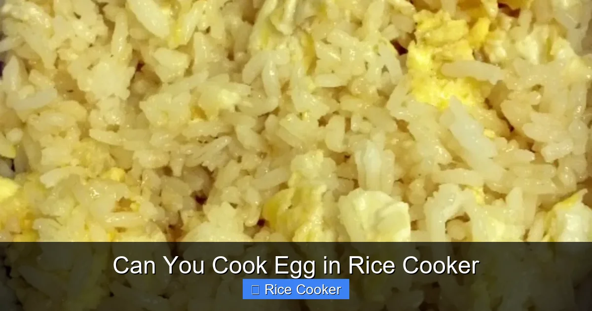 Can You Cook Egg in Rice Cooker