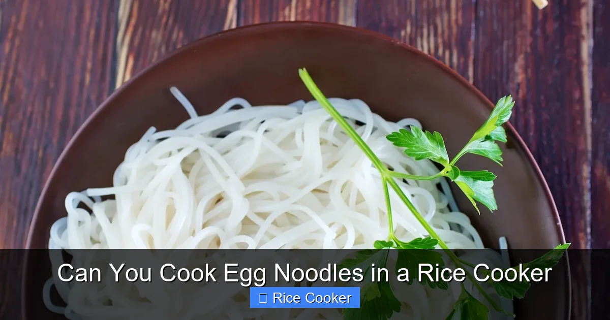 Can You Cook Egg Noodles in a Rice Cooker
