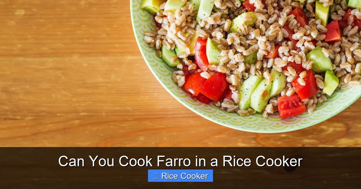 Can You Cook Farro in a Rice Cooker