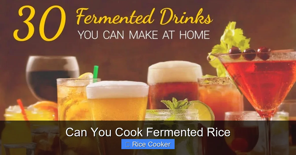 Can You Cook Fermented Rice