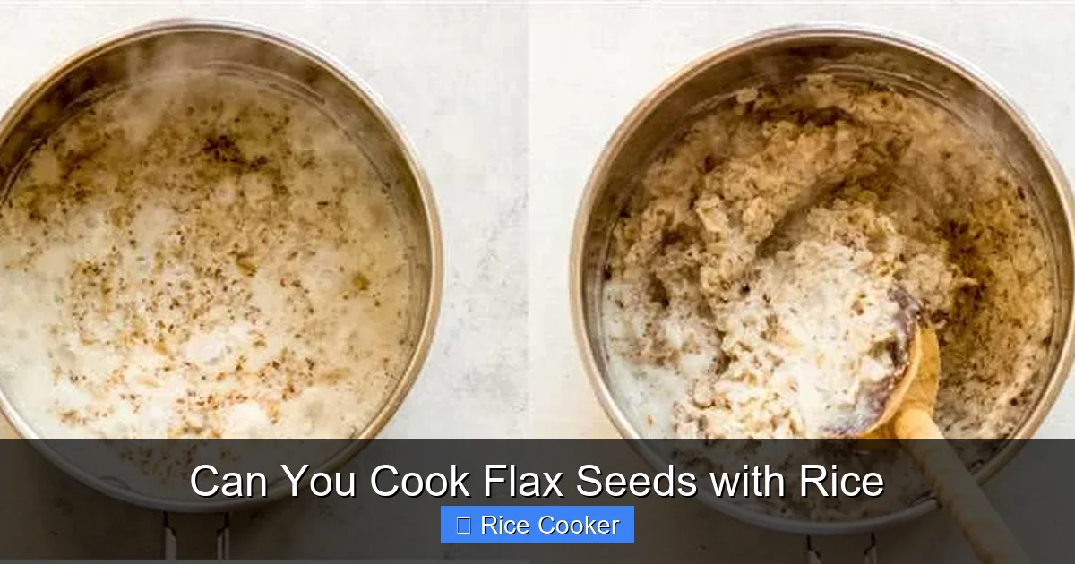 Can You Cook Flax Seeds with Rice