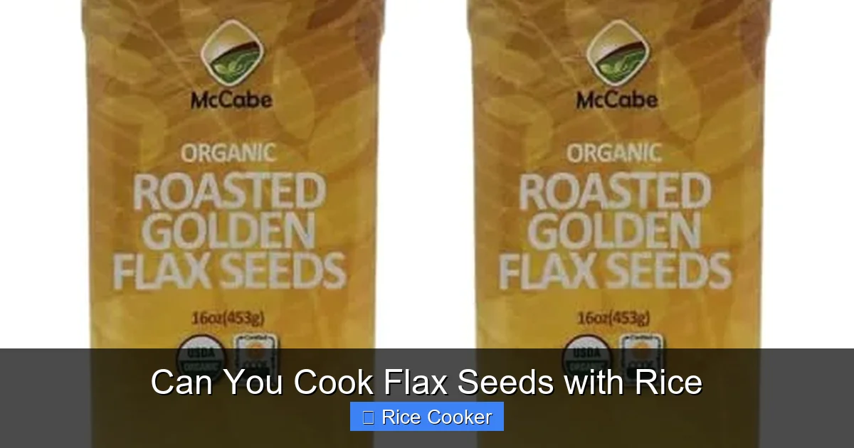 Can You Cook Flax Seeds with Rice