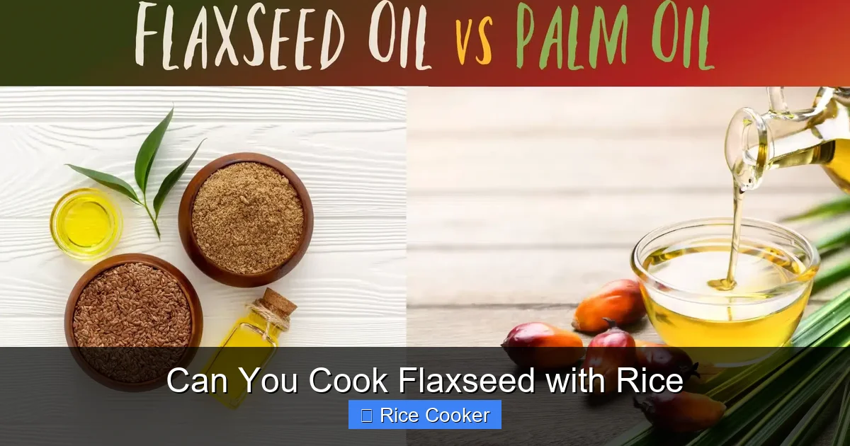 Can You Cook Flaxseed with Rice