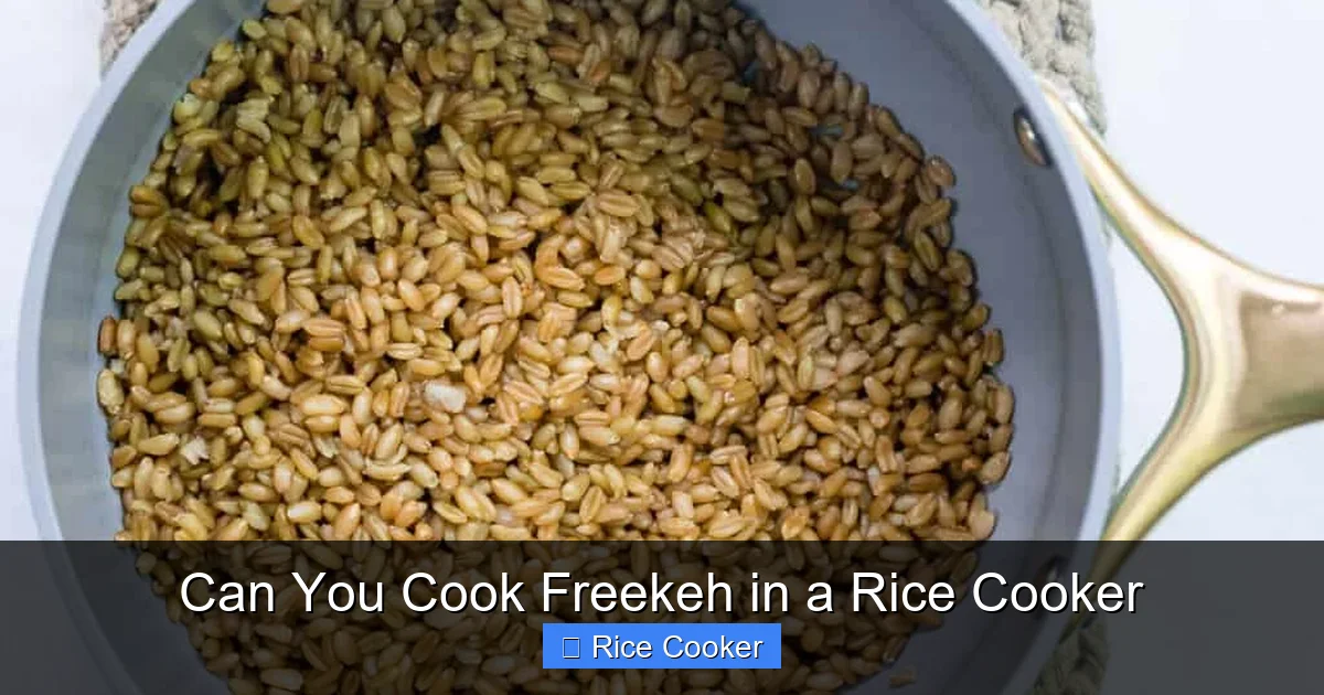 Can You Cook Freekeh in a Rice Cooker