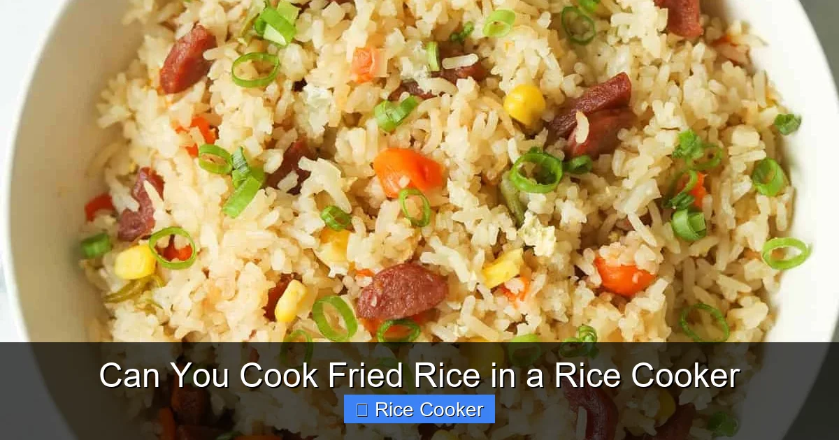 Can You Cook Fried Rice in a Rice Cooker