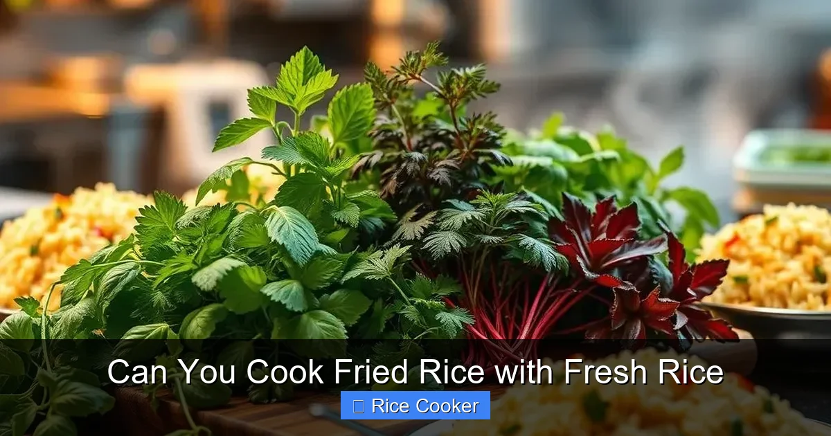 Can You Cook Fried Rice with Fresh Rice