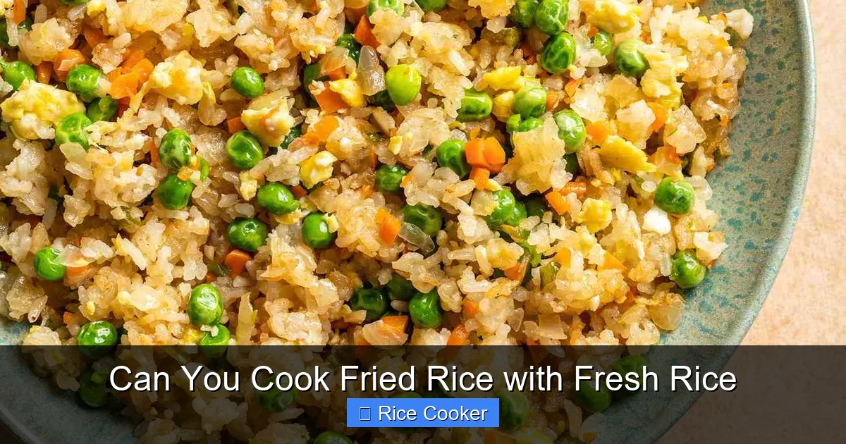 Can You Cook Fried Rice with Fresh Rice
