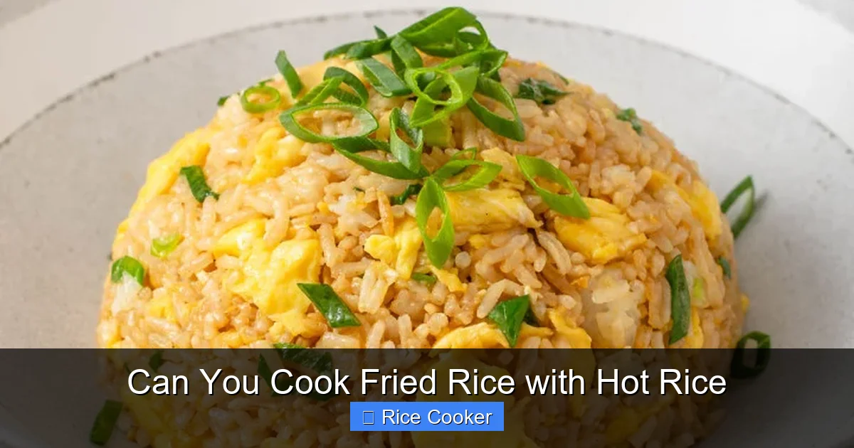 Can You Cook Fried Rice with Hot Rice