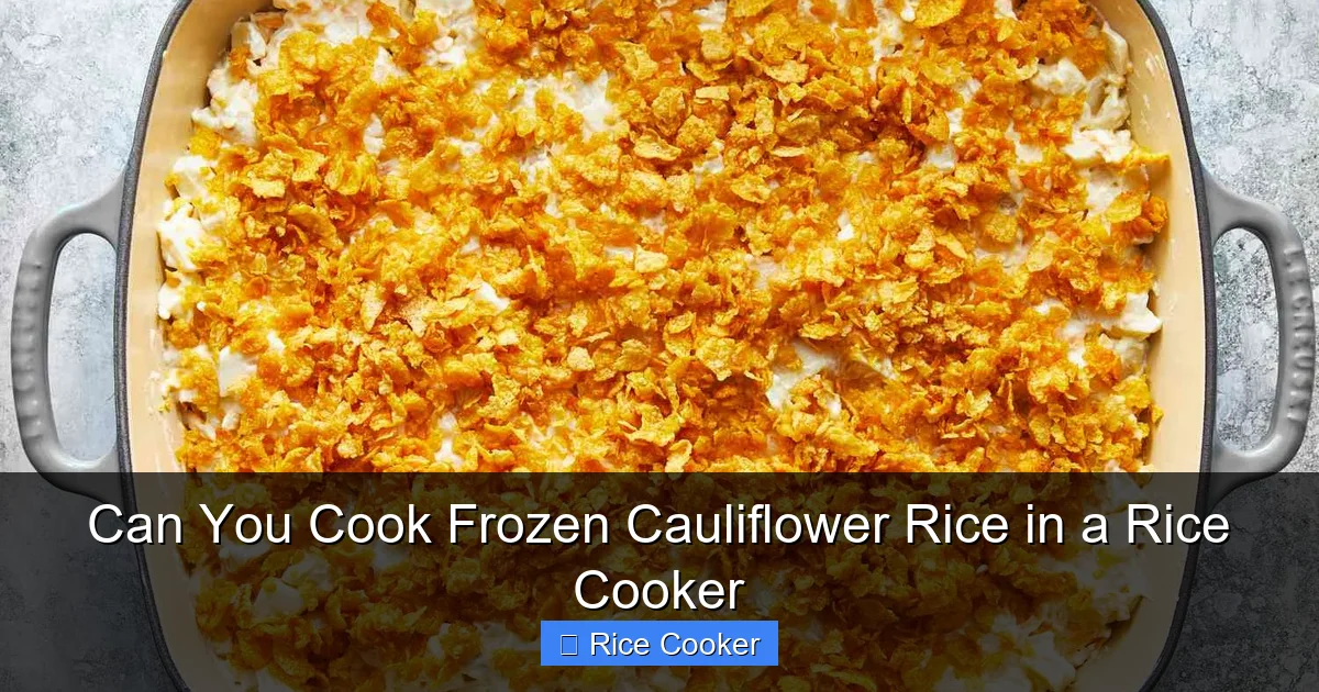 Can You Cook Frozen Cauliflower Rice in a Rice Cooker