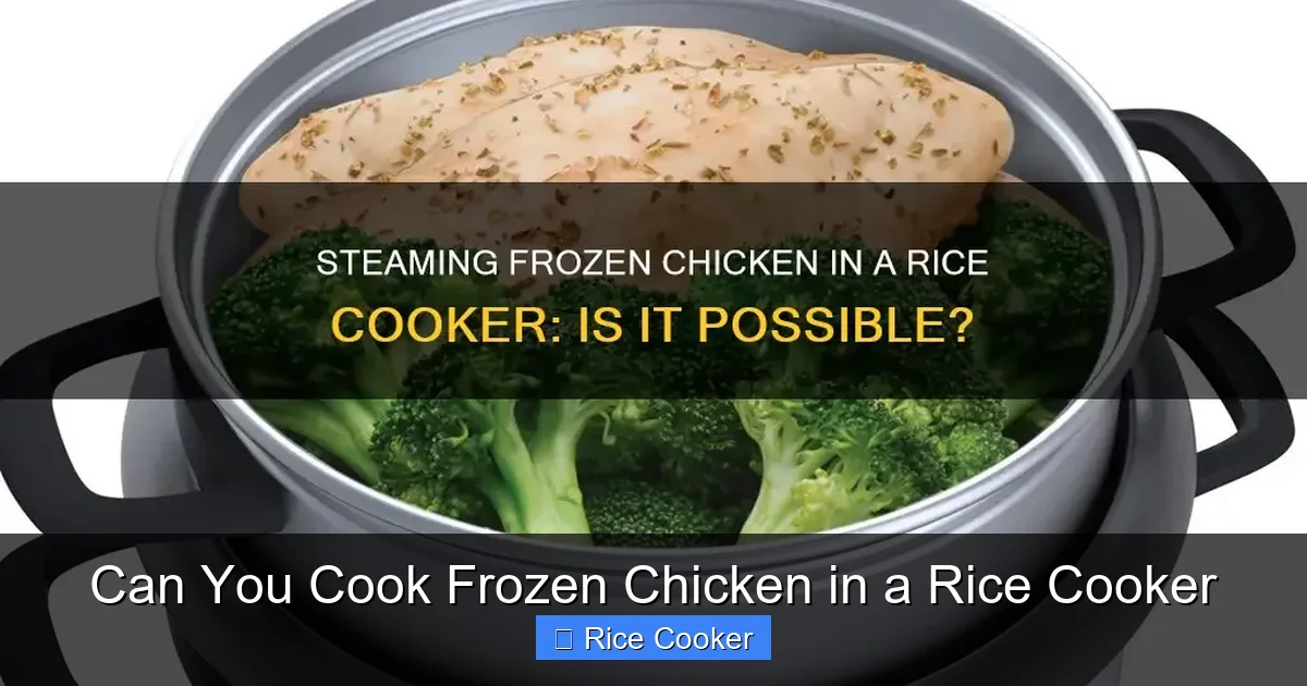 Can You Cook Frozen Chicken in a Rice Cooker