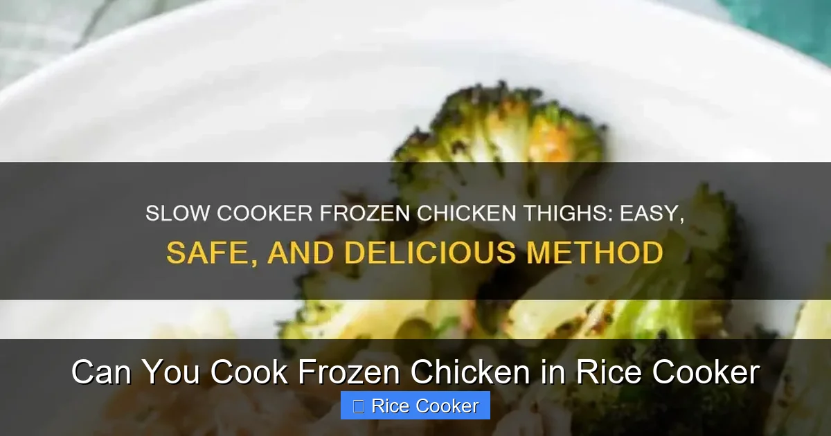 Can You Cook Frozen Chicken in Rice Cooker