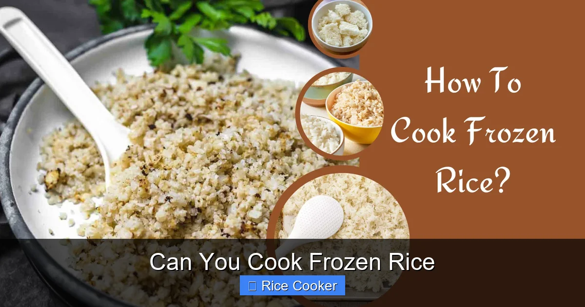 Can You Cook Frozen Rice