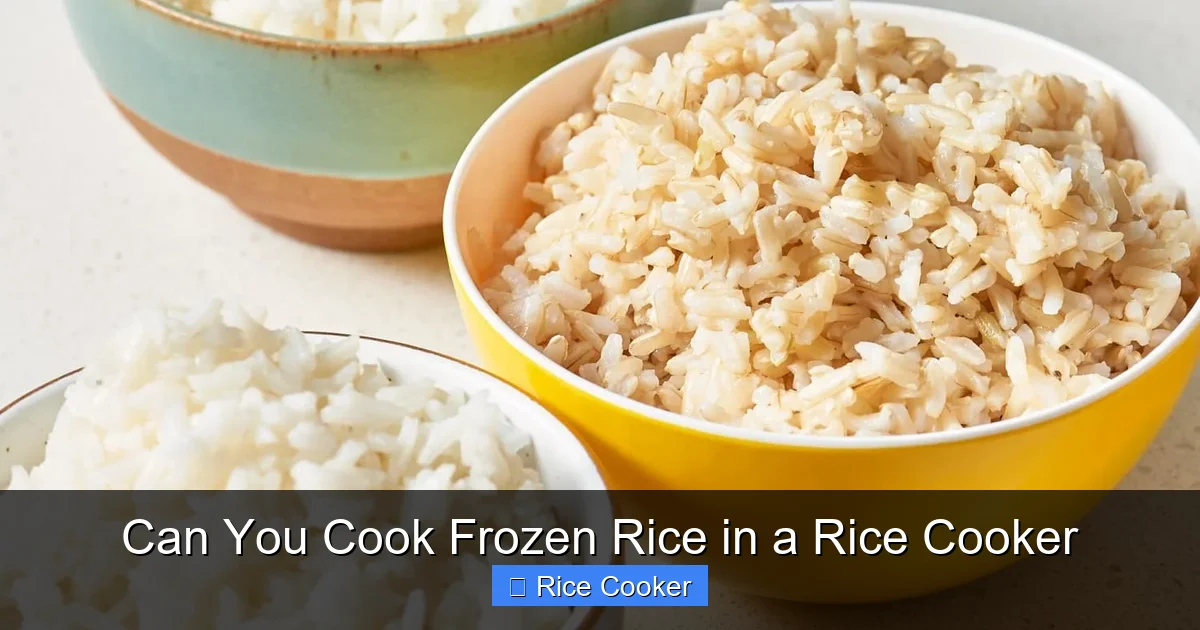 Can You Cook Frozen Rice in a Rice Cooker