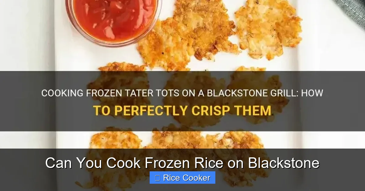Can You Cook Frozen Rice on Blackstone