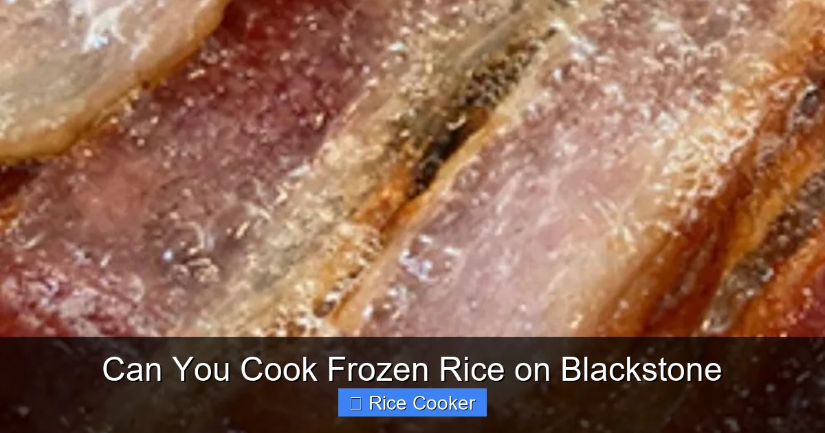 Can You Cook Frozen Rice on Blackstone