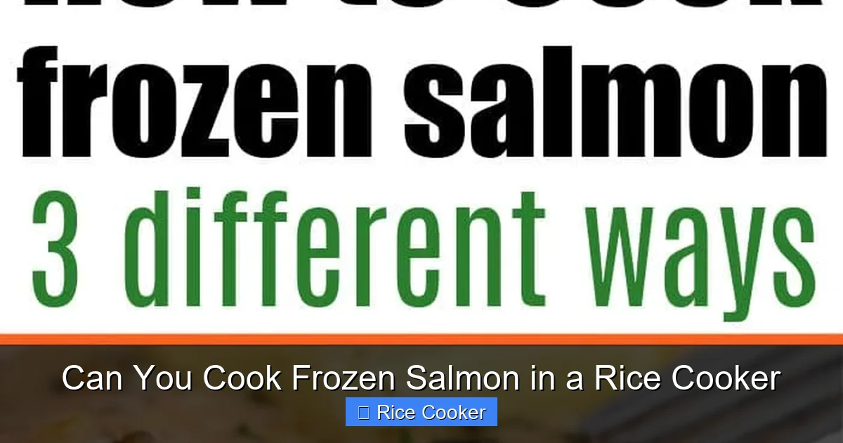 Can You Cook Frozen Salmon in a Rice Cooker
