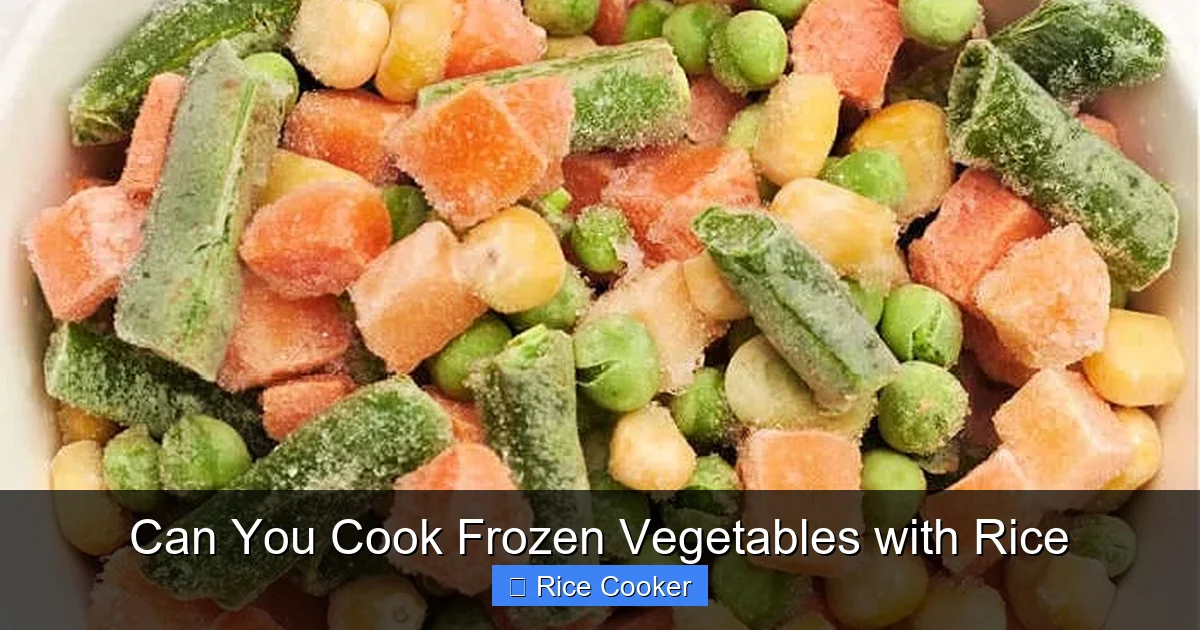 Can You Cook Frozen Vegetables with Rice