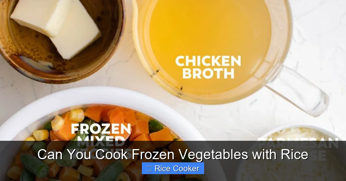 Can You Cook Frozen Vegetables with Rice