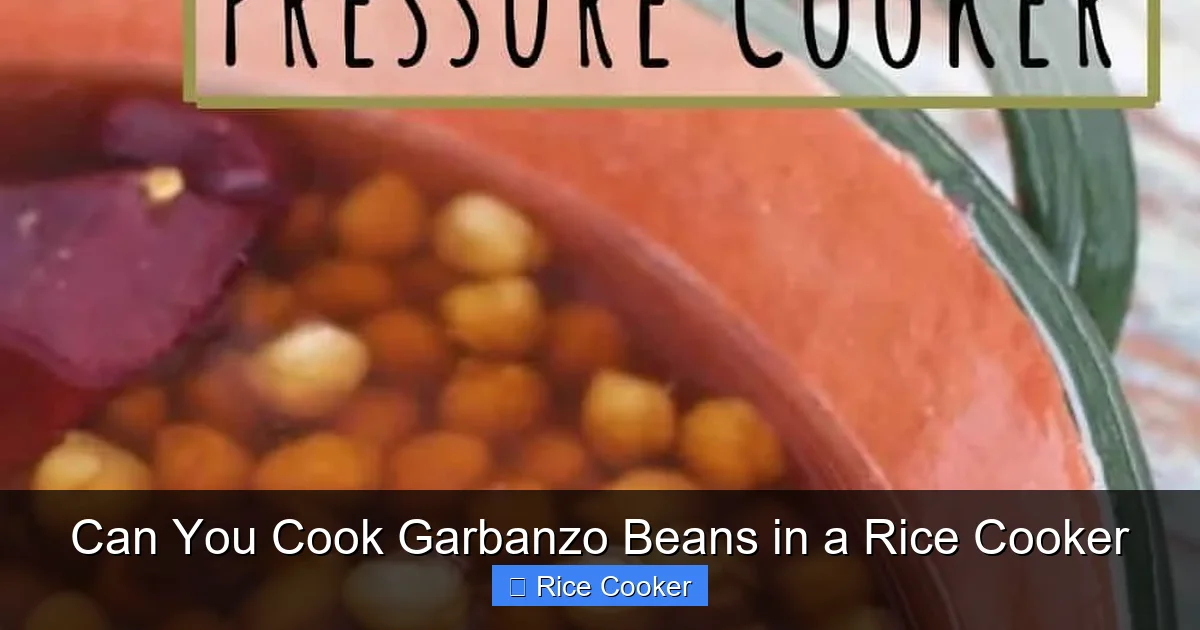 Can You Cook Garbanzo Beans in a Rice Cooker