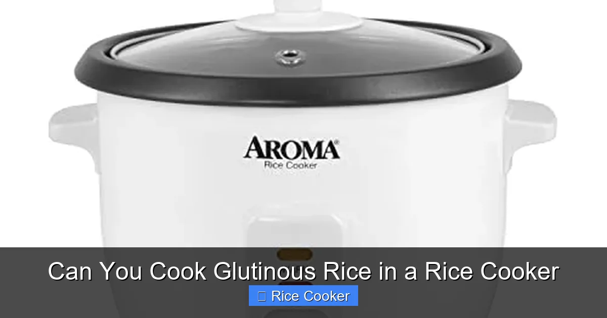 Can You Cook Glutinous Rice in a Rice Cooker