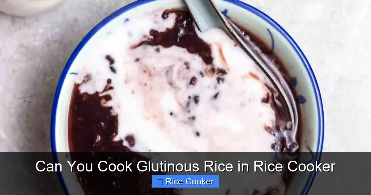 Can You Cook Glutinous Rice in Rice Cooker