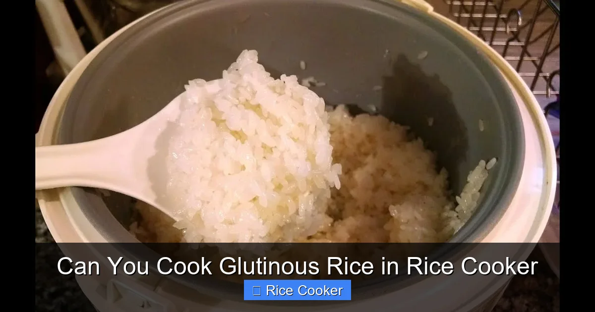 Can You Cook Glutinous Rice in Rice Cooker