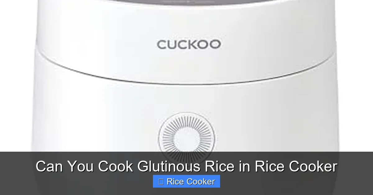 Can You Cook Glutinous Rice in Rice Cooker
