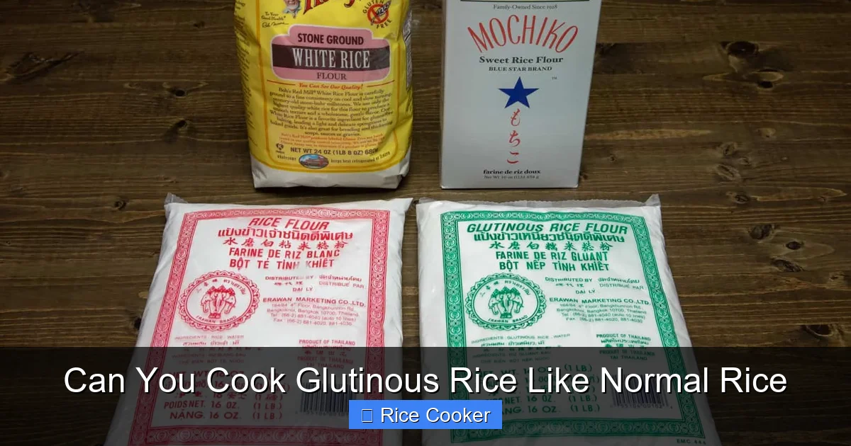 Can You Cook Glutinous Rice Like Normal Rice