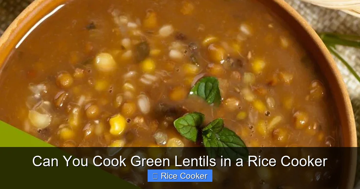 Can You Cook Green Lentils in a Rice Cooker