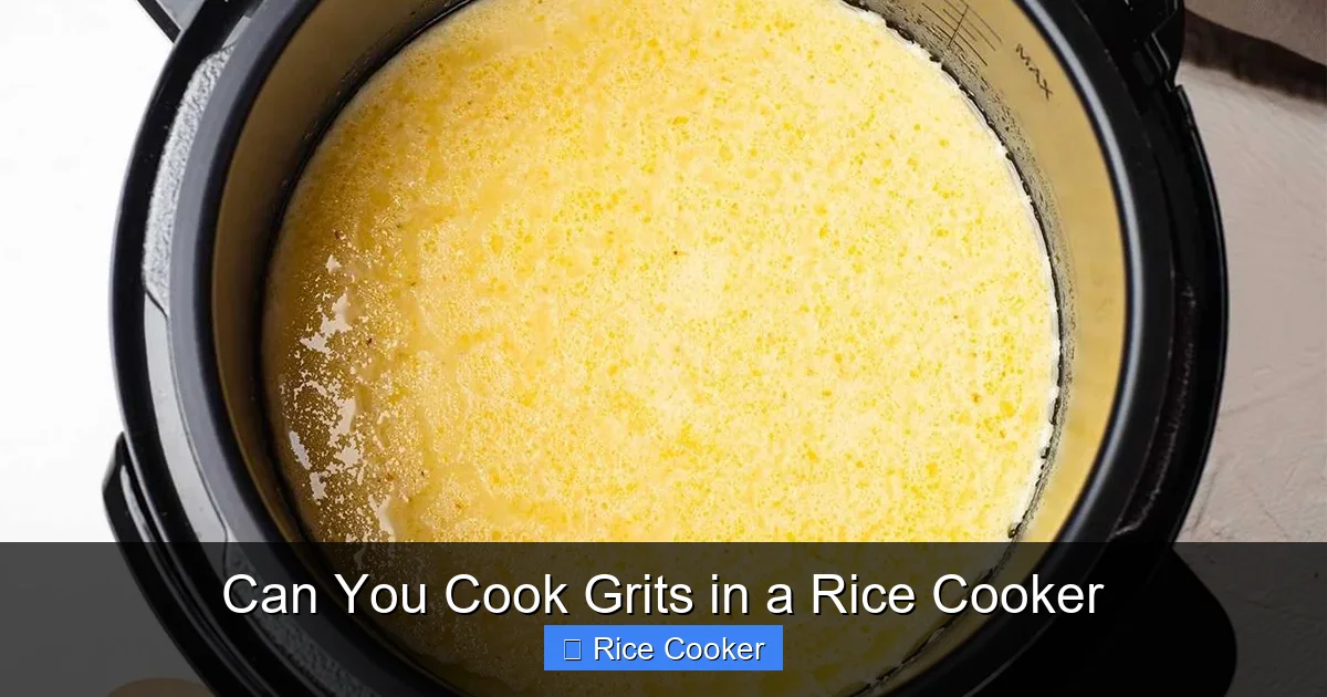 Can You Cook Grits in a Rice Cooker