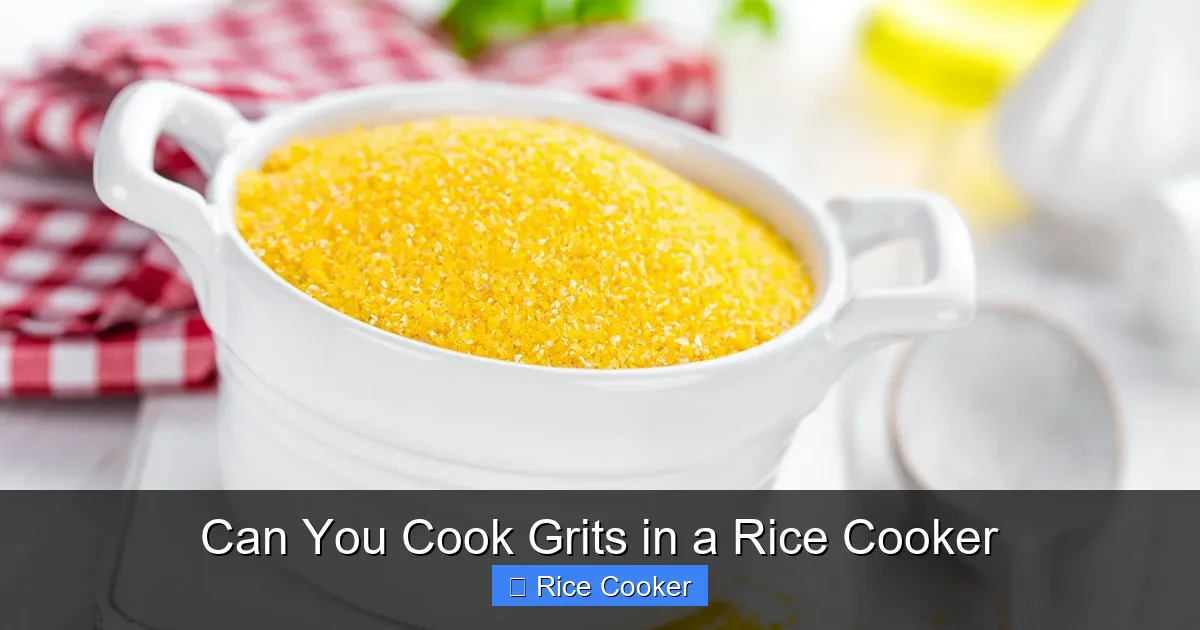 Can You Cook Grits in a Rice Cooker