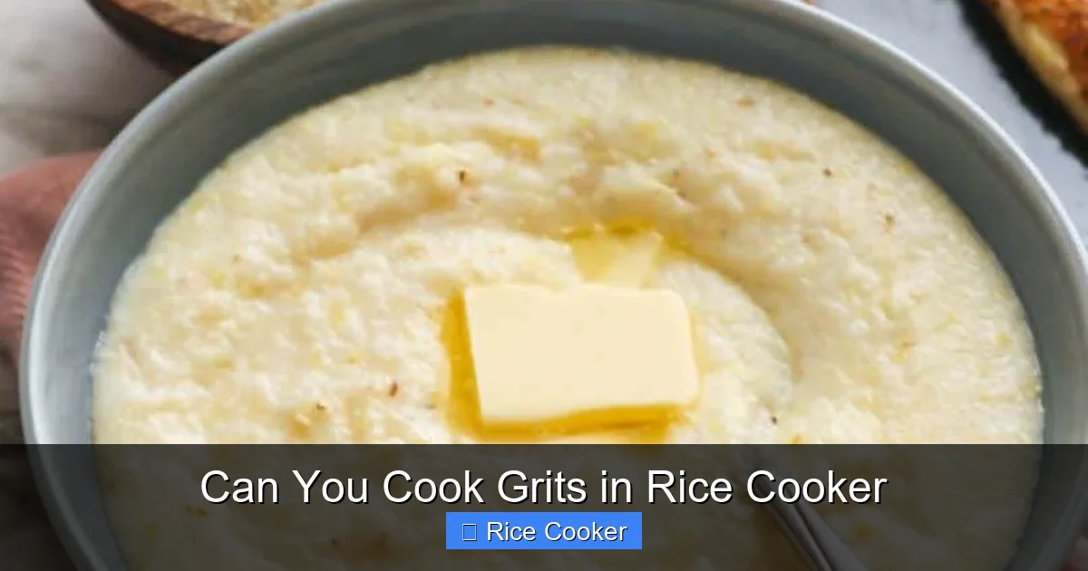 Can You Cook Grits in Rice Cooker